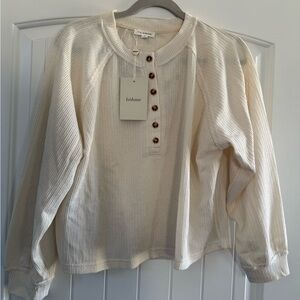 Bohme Cream Long Sleeve Top